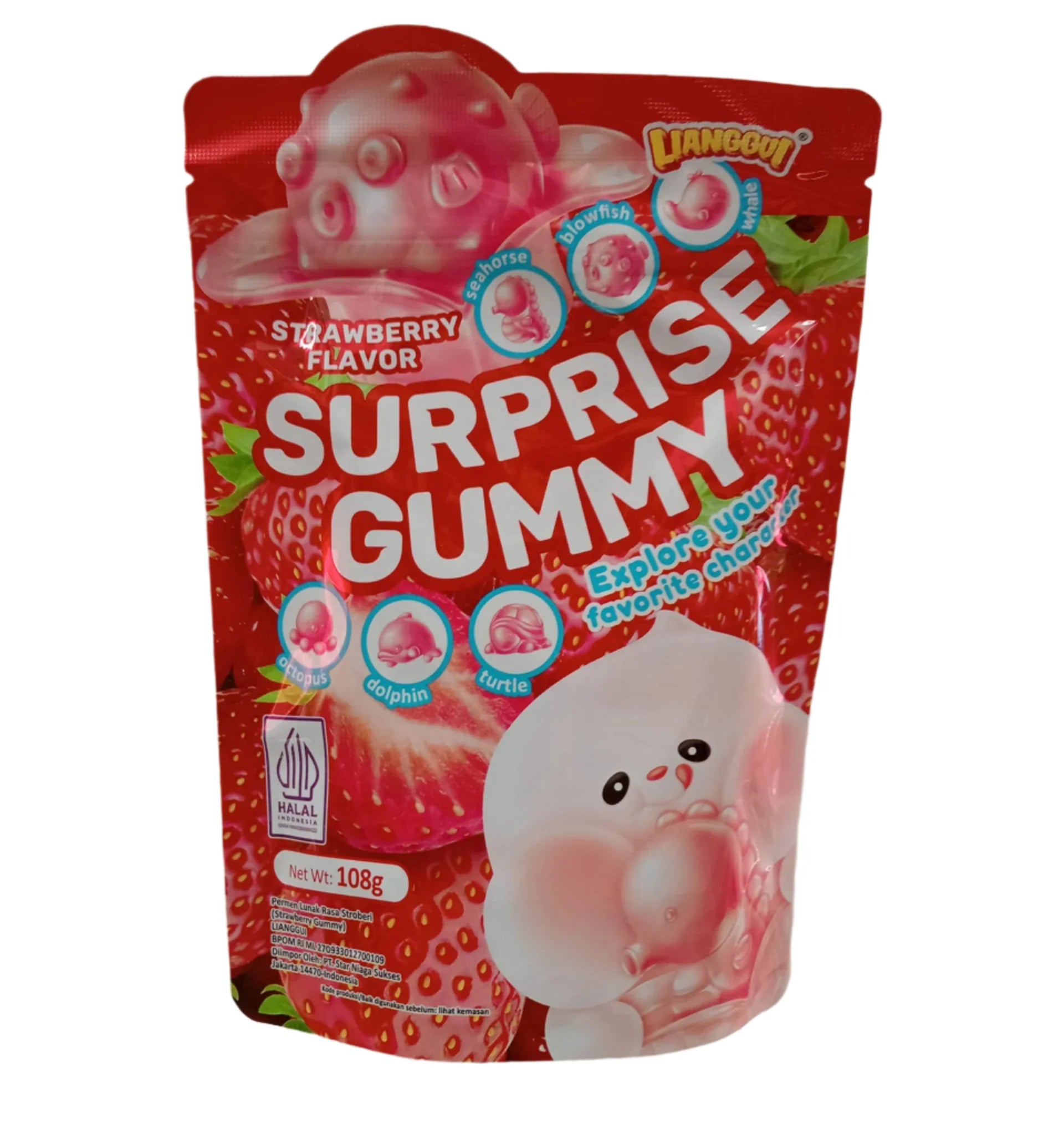 SURPRISE GUMMY Strawberry Flavour 108g