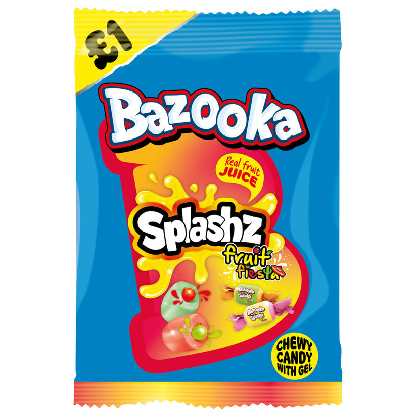 Bazooka Splashz Fruit Fiesta 120g