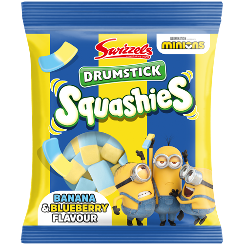 SWIZZELS Minions Drumstick Squashies Banana and Blueberry 140g