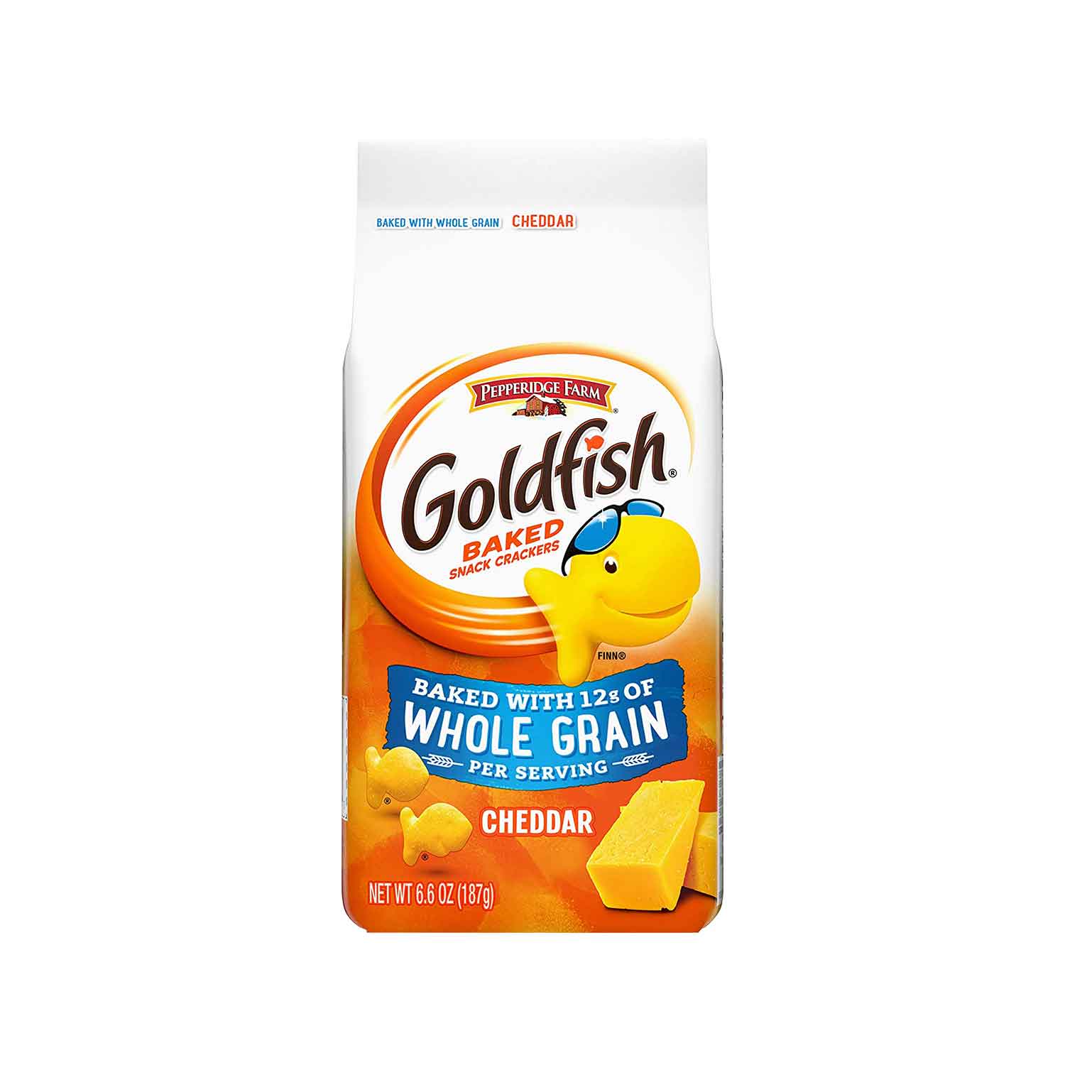 GOLDFISH Cheddar Baked with Whole Grain Crackers 187g bb 29/6/25