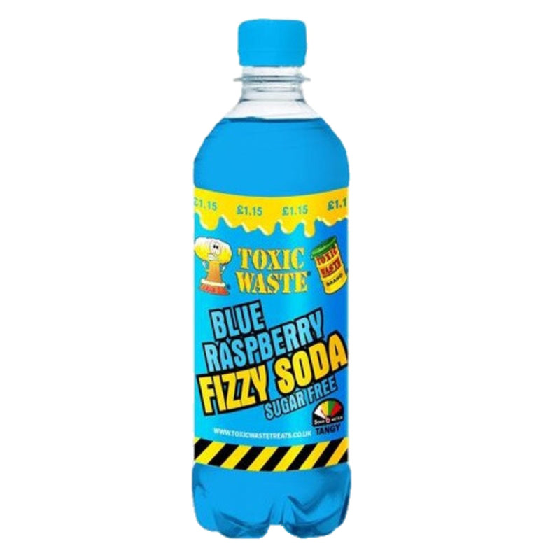 TOXIC WASTE Blue Raspberry Fizzy Soda 500ml