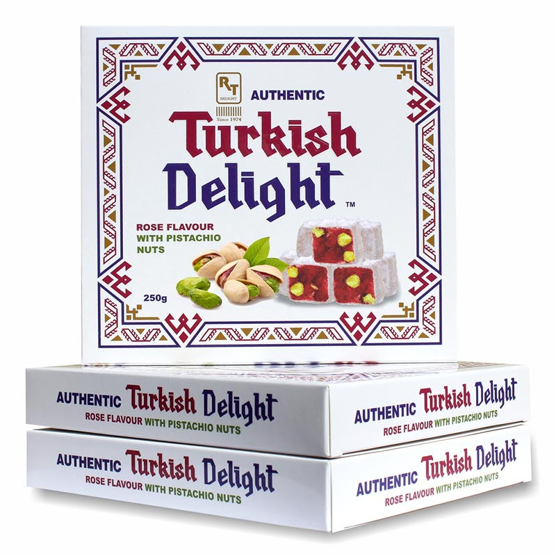 Authentic Turkish Delight Rose with Pistachio Nuts 250g