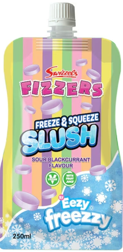 Fizzers Freeze & Squeeze Slush Sour Blackcurrant Flavour 250ml