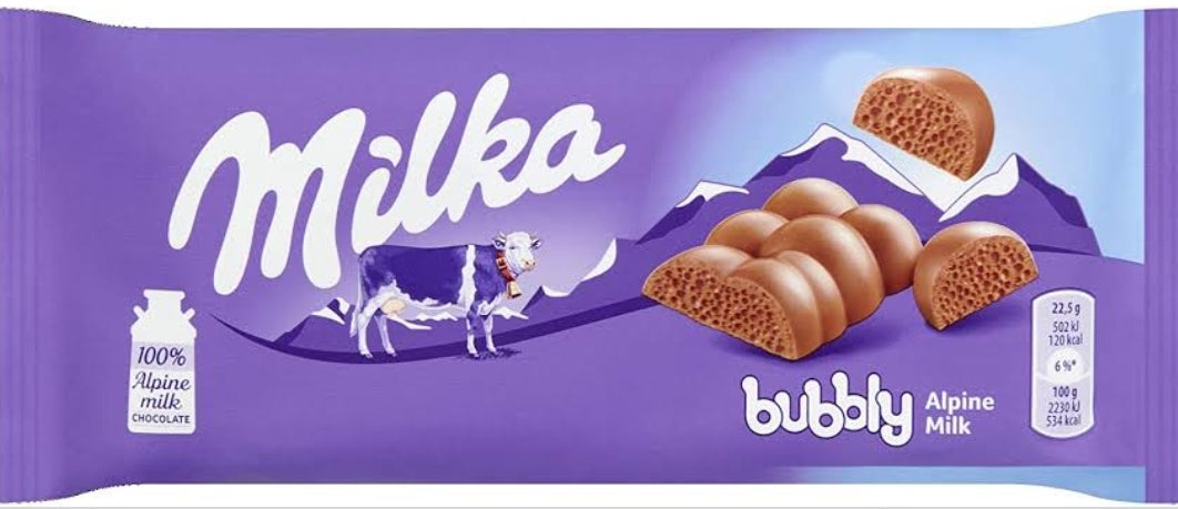 MILKA BUBBLY MILK 90g