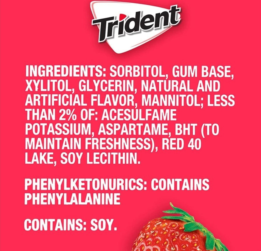 TRIDENT Strawberry Twist 14 Sticks