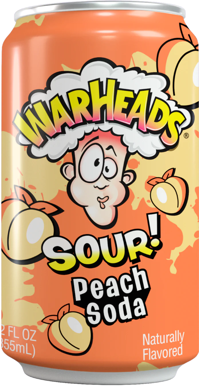 WARHEADS Sour! Peach Soda 355ml