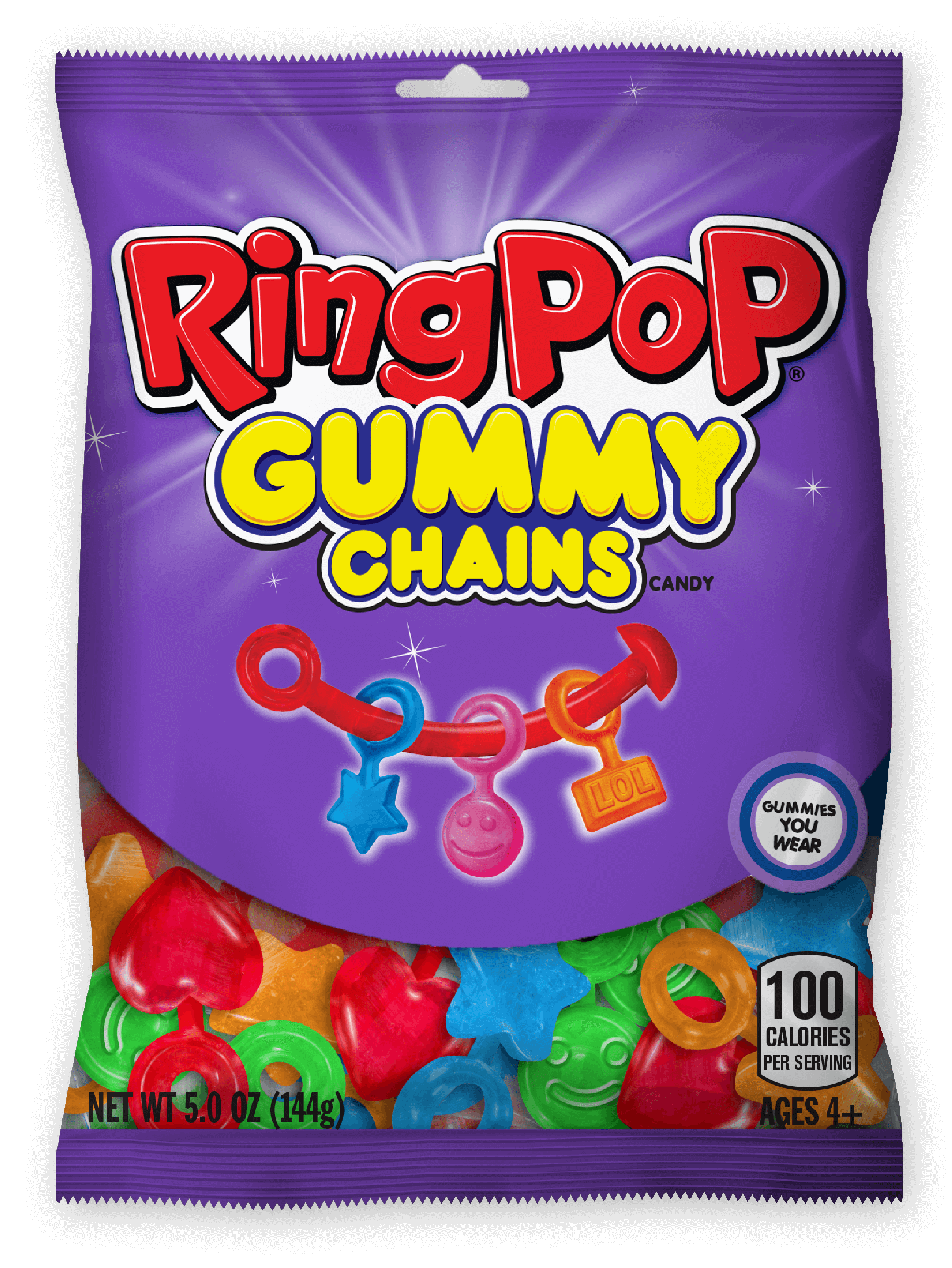 RING POP Gummy Chains 144g