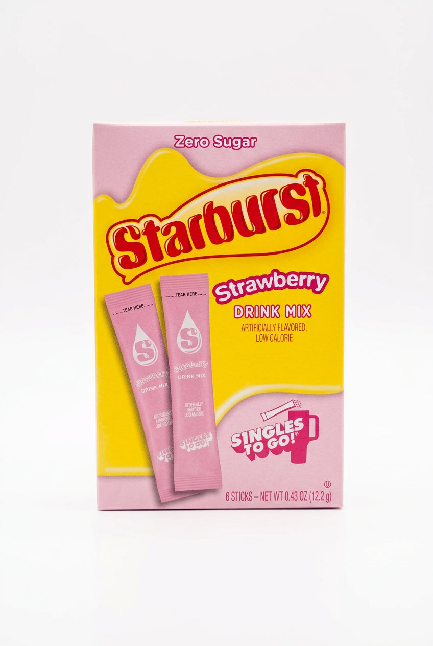 STARBURST Zero Sugar All Pink Strawberry  Drink Mix Singles To Go 16.6g