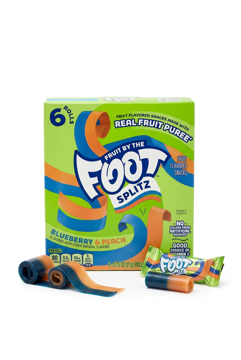 Fruit By The Foot Splitz Blueberry & Peach 128g