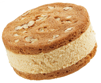 Pat snd stick's caramel pecan icec cream sandwich 150g