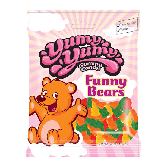 YUMMY YUMMY Gummy Candy Funny Bears 114g