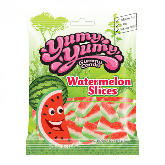 YUMMY YUMMY Gummy Candy Watermelon Slices 114g