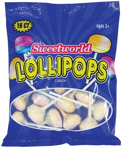 SWEETWORLD Sherbet Lollipops 125g