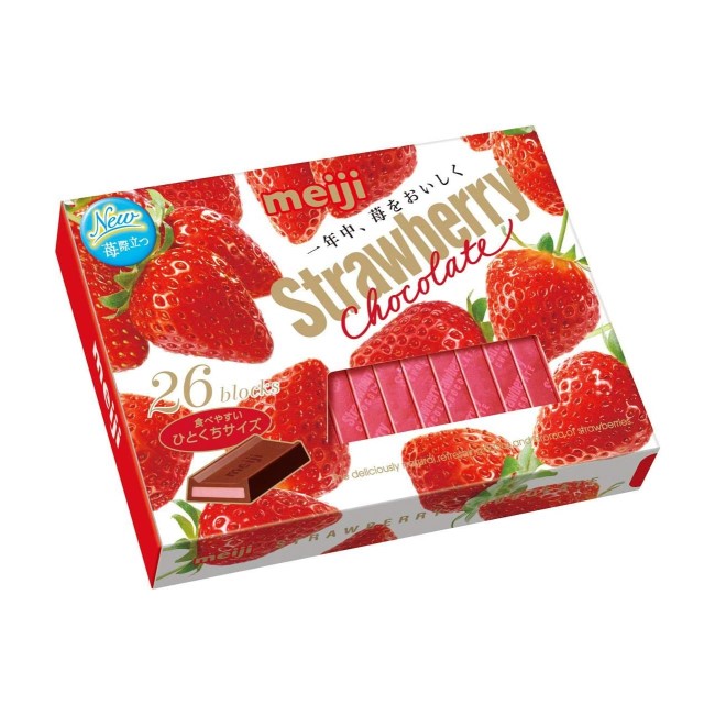 Meiji Strawberry Chocolate 26 blocks 120g