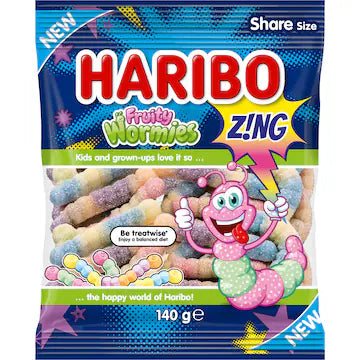 HARIBO fruity wormies ZING 140g
