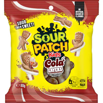 SOUR PATCH Kids Cola Layers with a soft & creamy flavoured back 80g