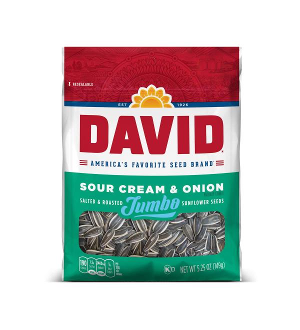 DAVID Aaron Judge Limited Edition, Sour cream & Onion, Salted & Rosted Jumbo sunflower seeds 149g