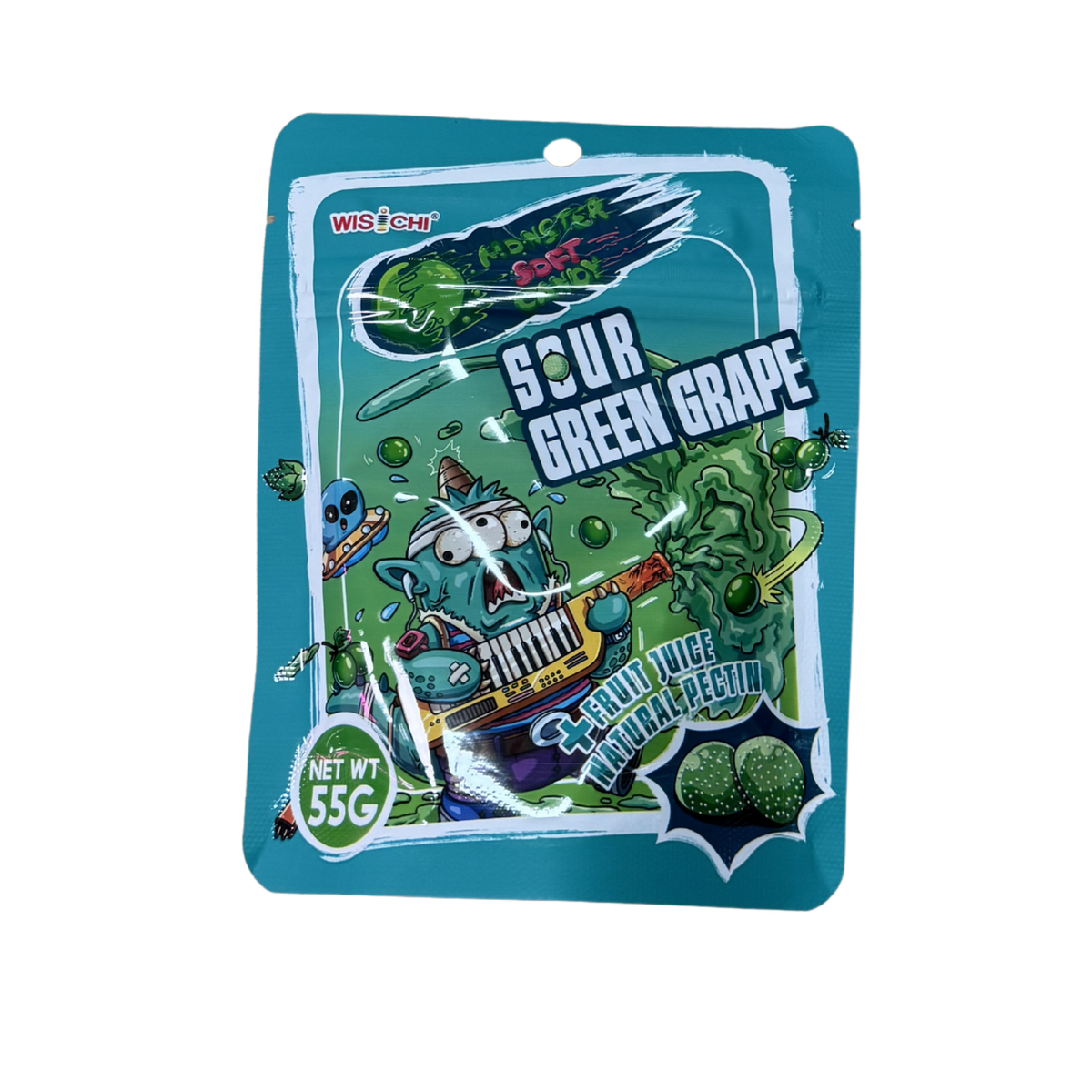 Monster Gummy Sour Green Grape 55g