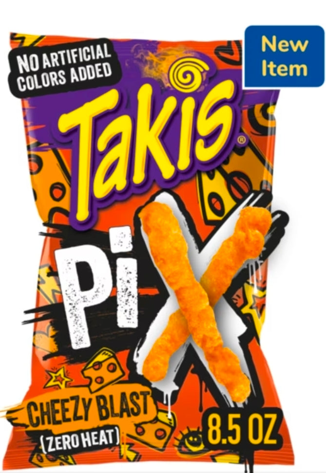 Takis Cheezy Blast Pix Crunchy Corn Puff Snack 240.9g