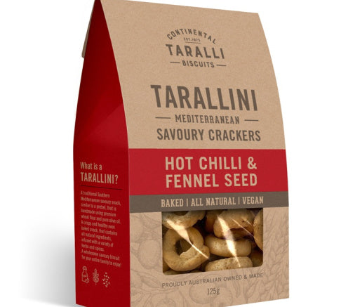 TARALLI - Hot Chilli & Fennel Seed Box 125g