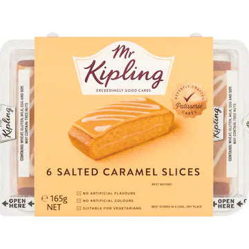 Mr Kipling Salted Caramel Cake Slices 165g 6 pack