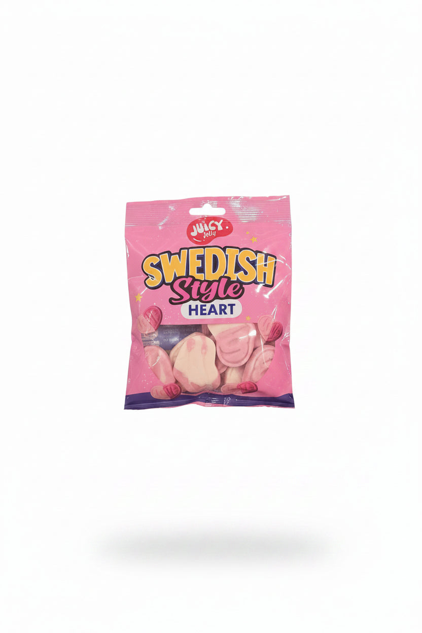 JUICY JELLY SWEEDISH STYLE HEARTS 100g