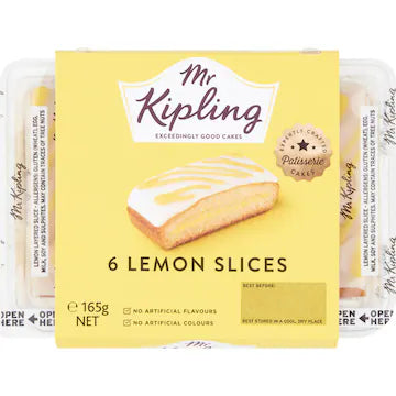 Mr Kipling Lemon Cake Slices 165g 6 pack