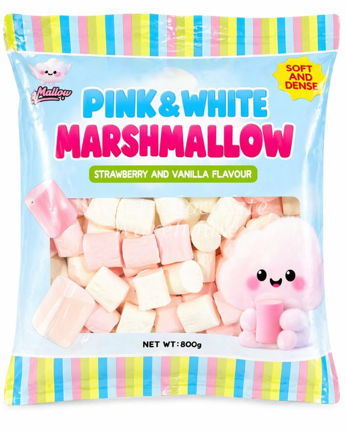 Be Mallow Marshmallows Pink & White 800g
