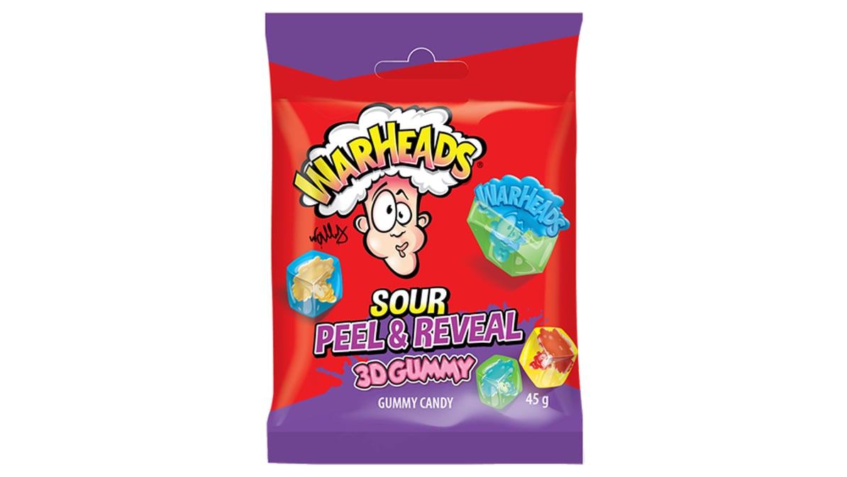 Warheads Sour Peel & Reveals 3D Gummy 45g