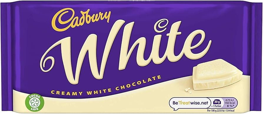 UK Cadbury white 90g
