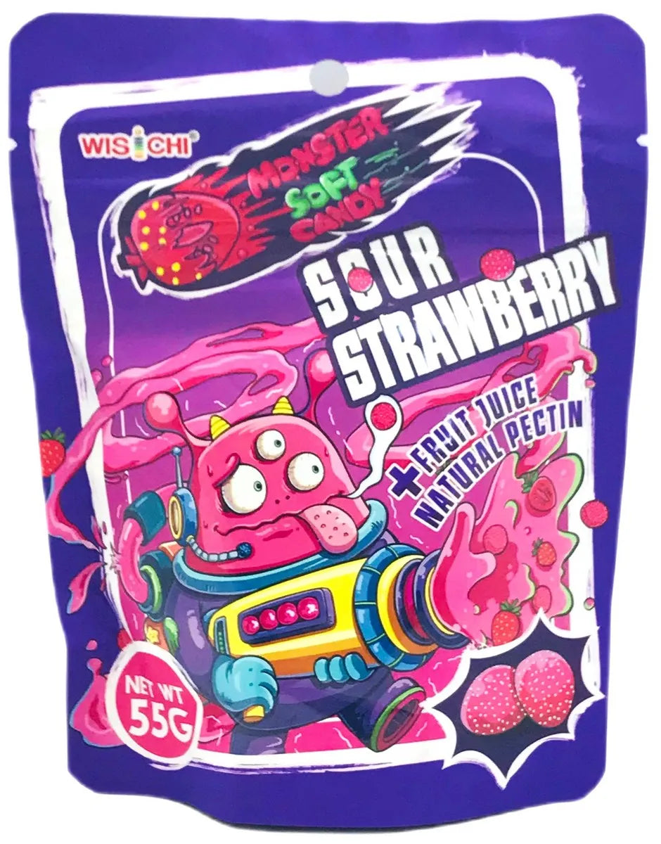 Monster Fruitastic Gummies Sour Strawberry 50g