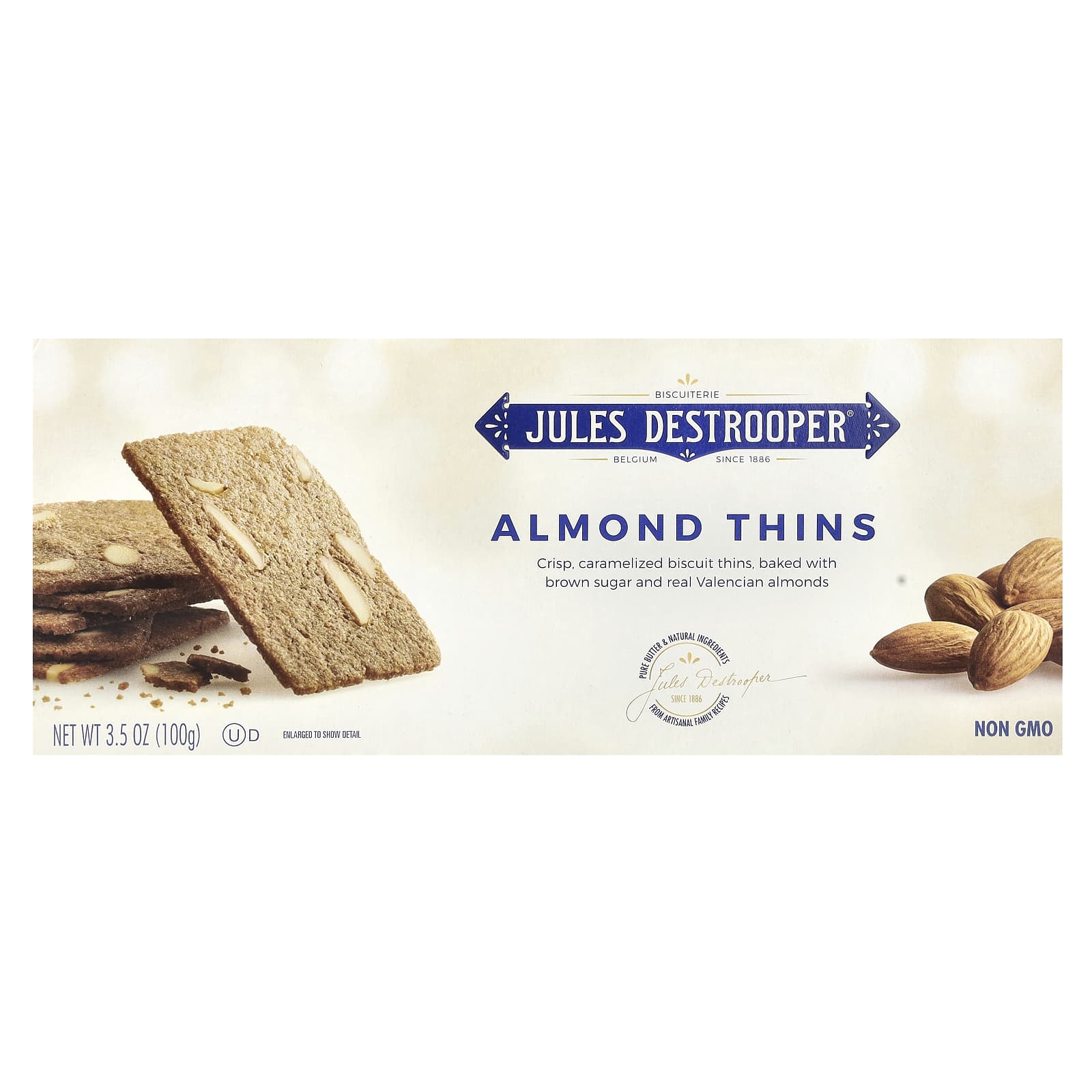 JULES DESTROOPER Almond Thins 100g