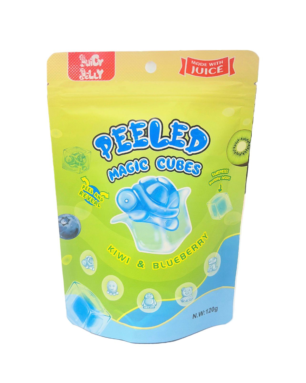Peeled Magic Cubes Kiwi & Blueberry 120g