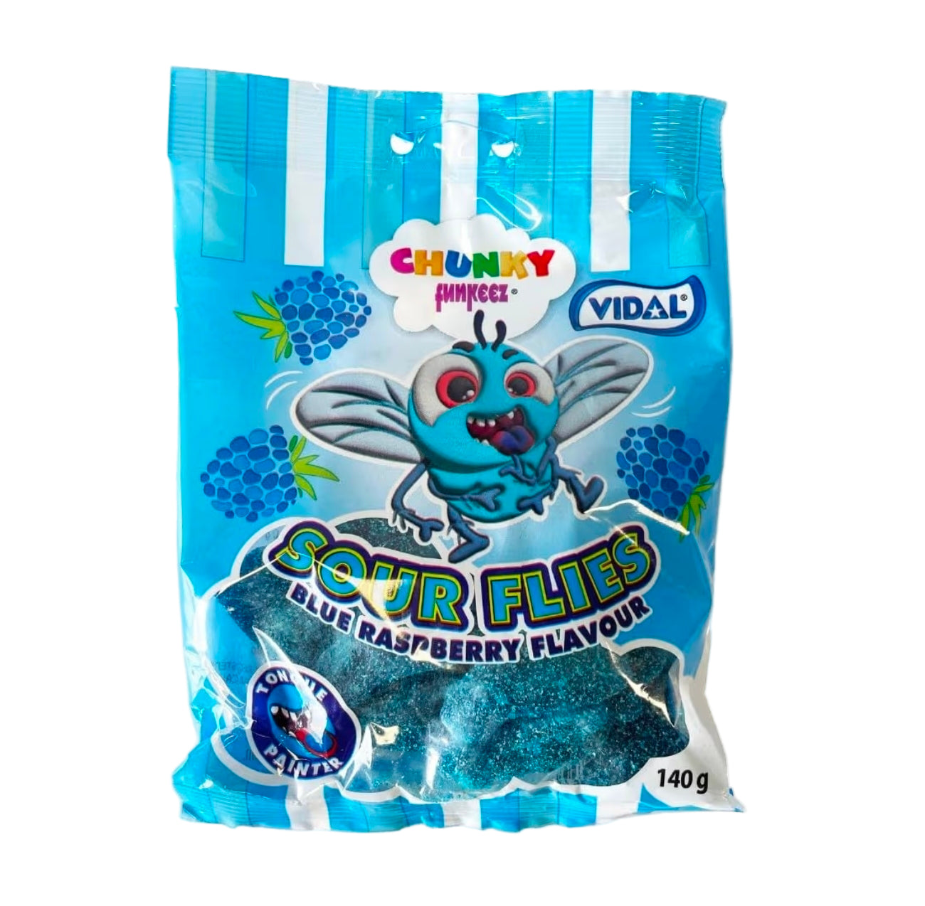 CHUNKY FUNKEEZ Sour Flies Blue Raspberry 140g