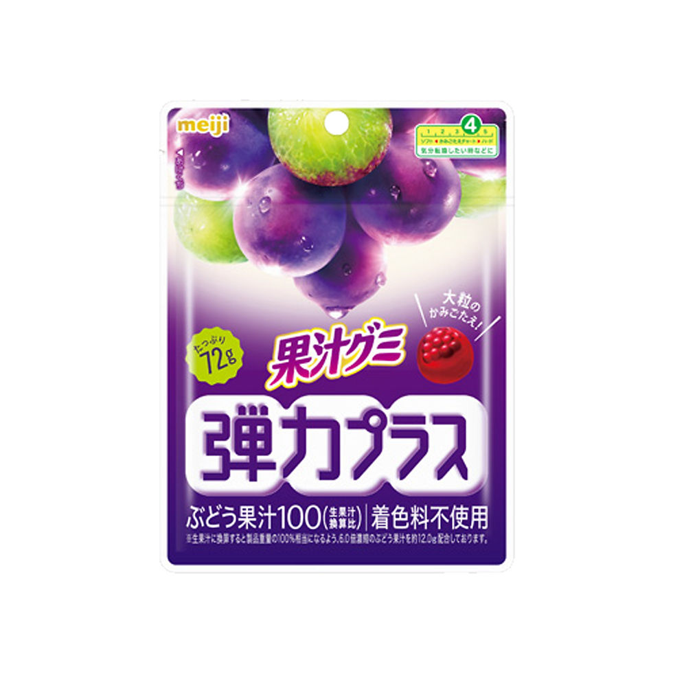 MEIJI Fruit Dantoryuku+Grape Gummy Candy 72g