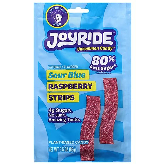 JOYRIDE Sour Blue Raspberry Strips 99g