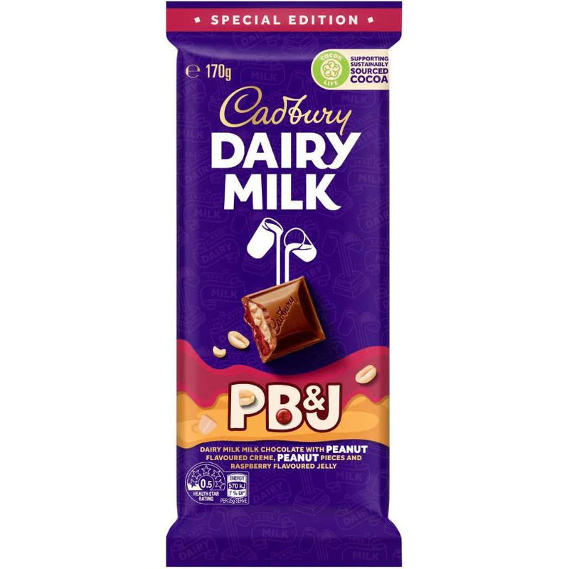 Cadbury Dairy Milk PB&J Chocolate 170g