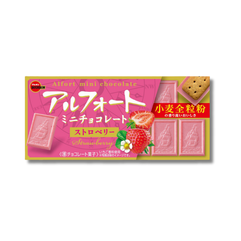 Bourbon Alfort Strawberry Chocolat 55g