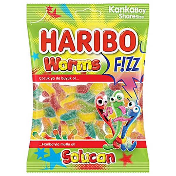HARIBO HALAL SOUR WORMS 70G
