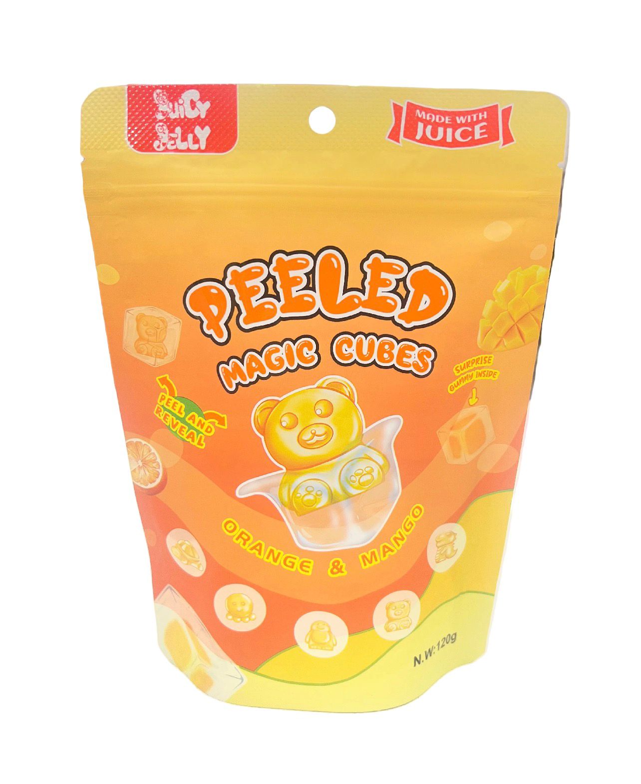 Peeled Magic Cubes Orange & Mango 120g