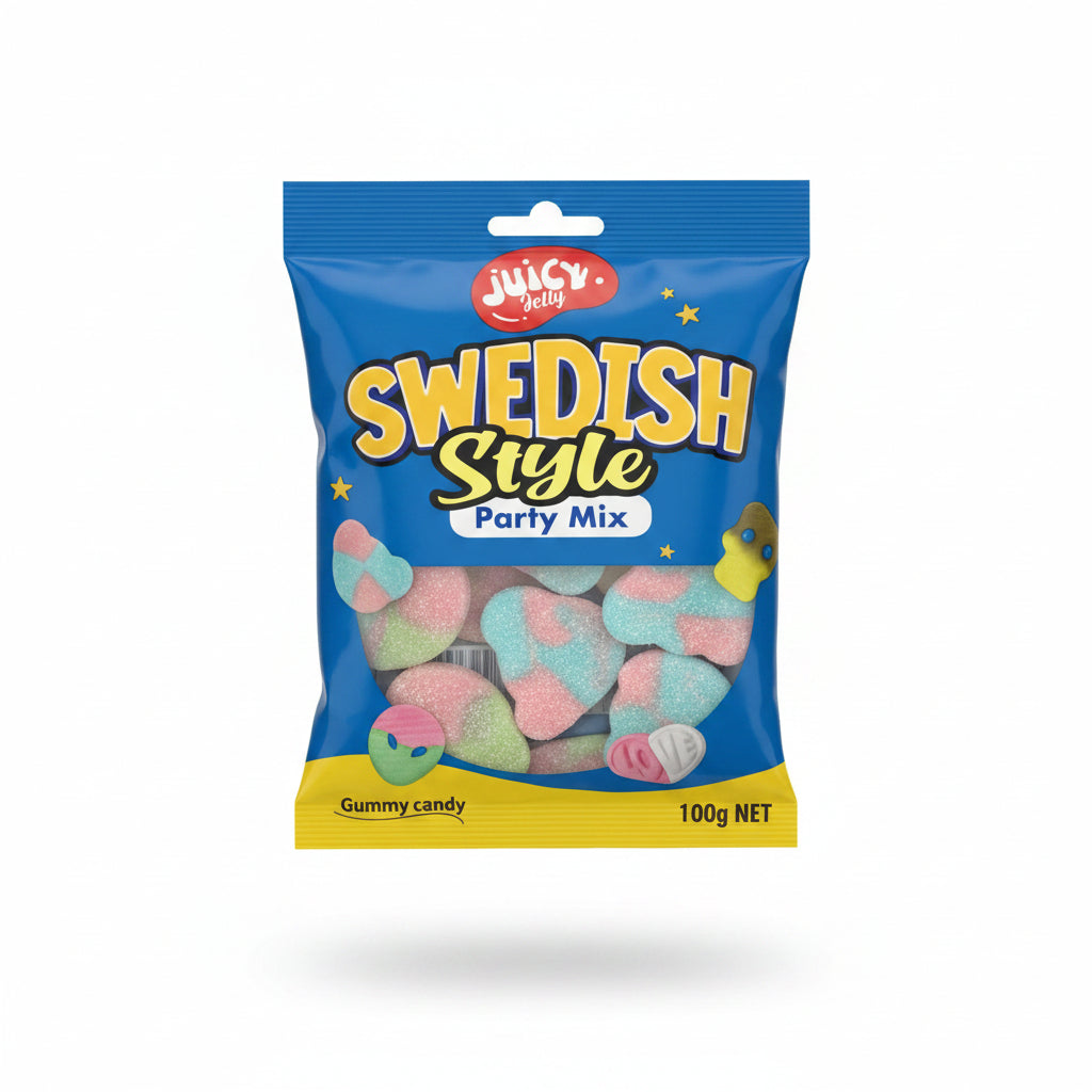JUICY JELLY SWEEDISH STYLE PARTY MIX  100g