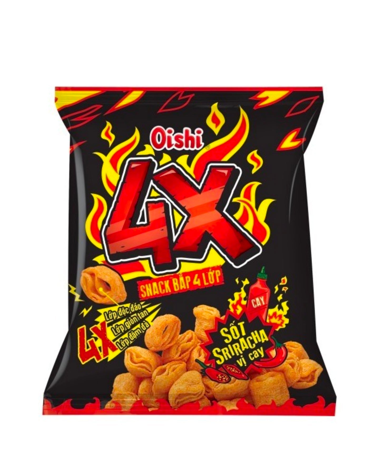 Oishi 4X Siracha Hot Chips 68g