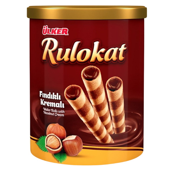 ULKER RULOKAT FINDIKLI Wafer Rolls W/ Hazelnut Cream 170G