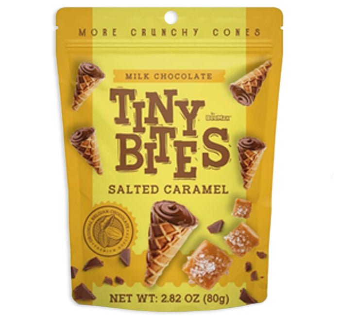 Tiny Bites Waffle Cones Salted Caramel 80g