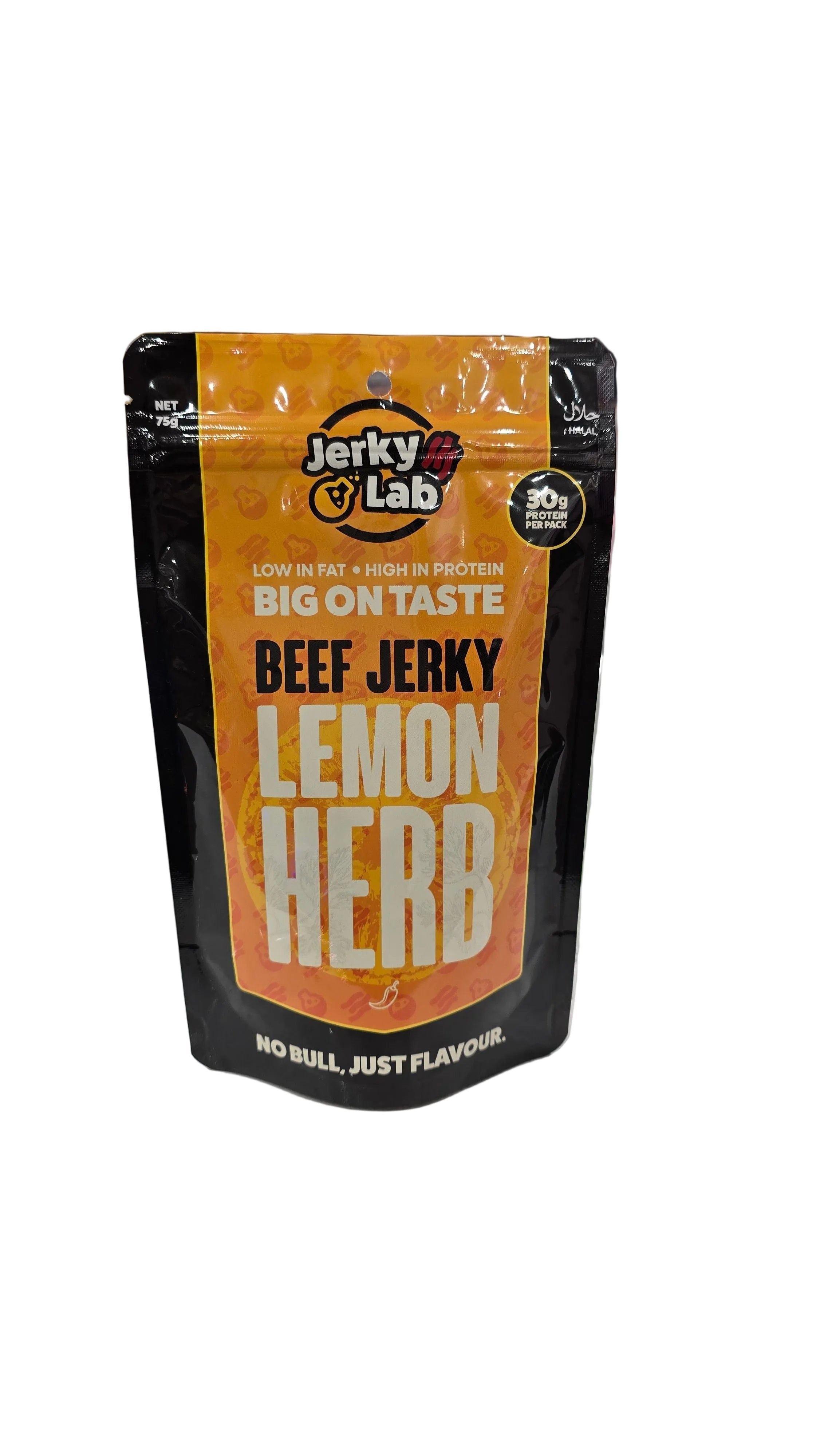 Jerky Lab Halal Beef Jerky Lemon Herb 75g