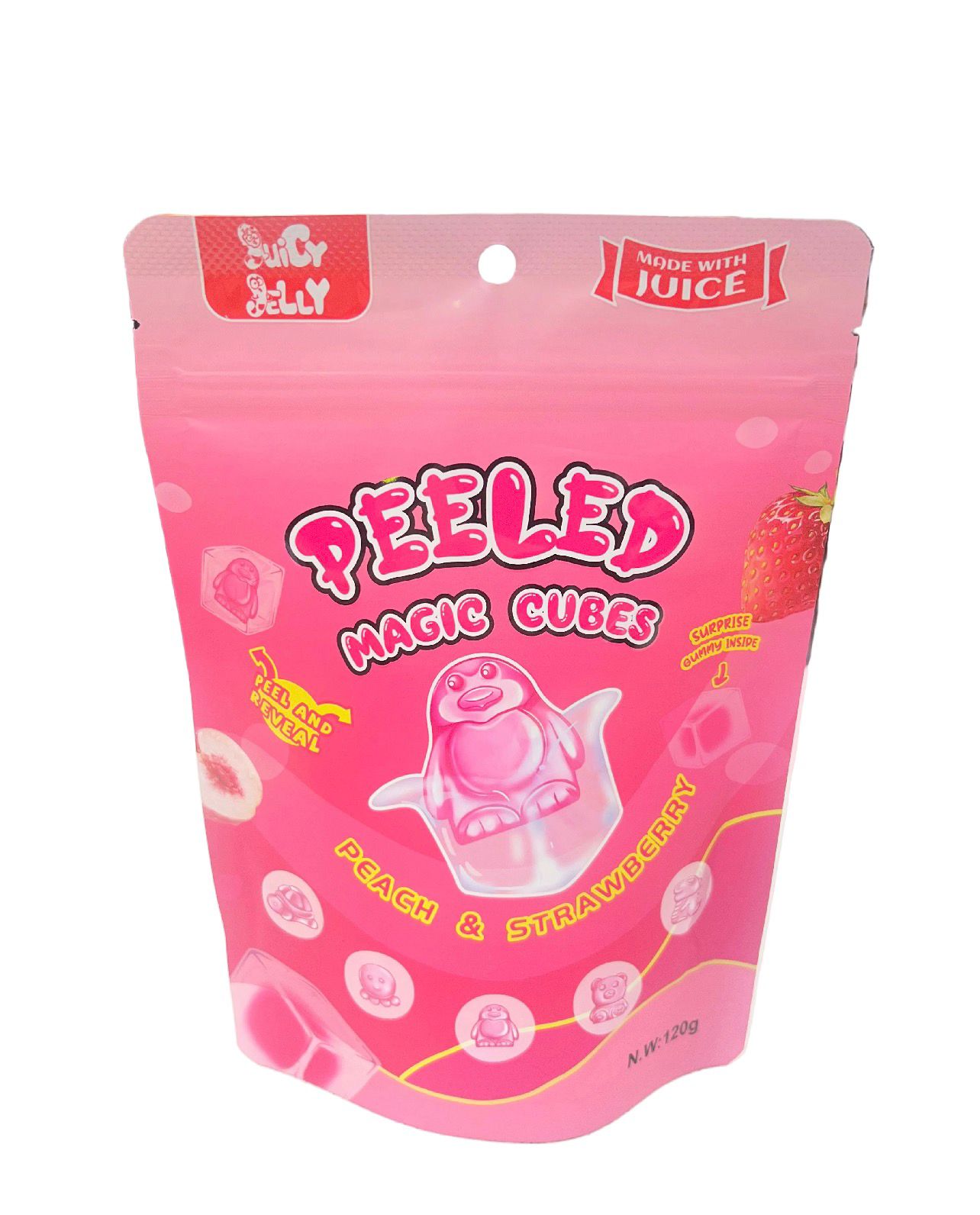 Peeled Magic Cubes Peach & Strawberry 120g