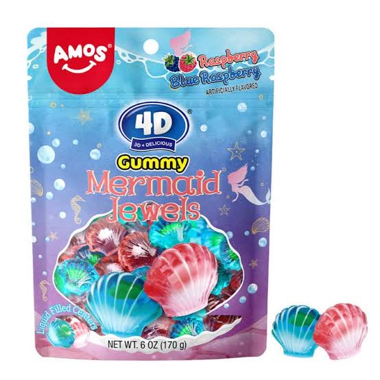 AMOS 4D Fruit Mermaid Jewels Gummy 170g