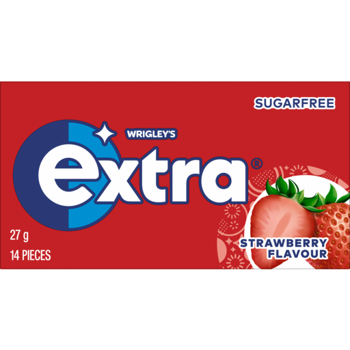 WRIGLEY'S extra sugar free strawberry flavor 14g