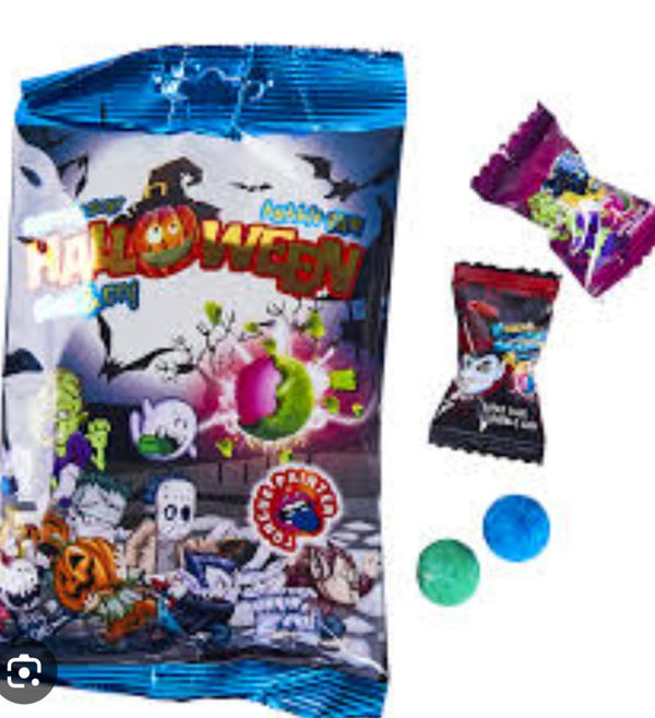 Extremely sour Halloween bubble gum