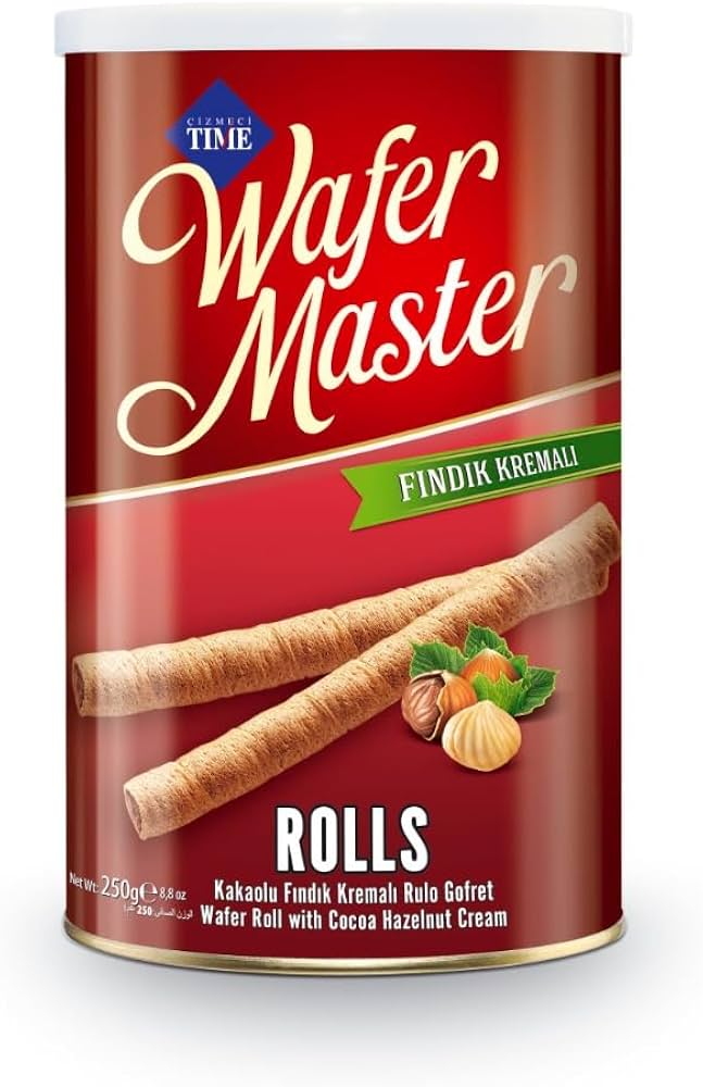 WAFER MASTER ROLLS HAZELNUT 250G